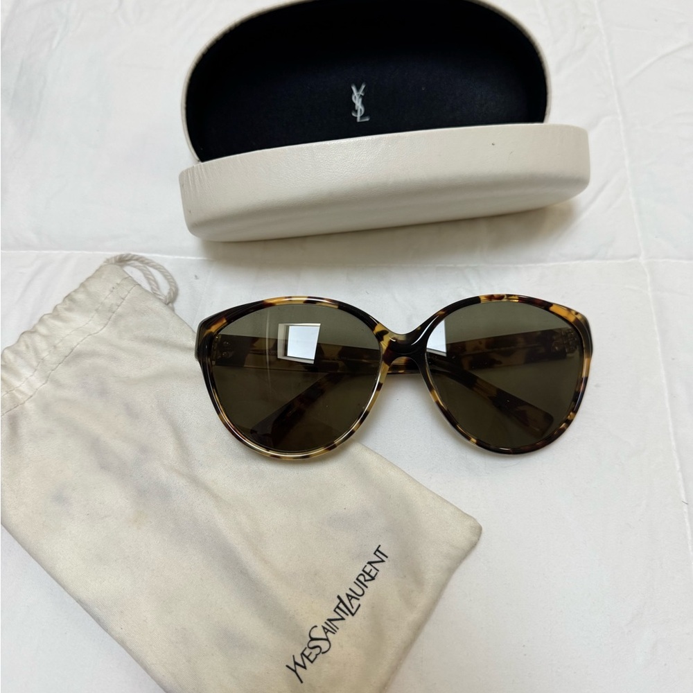 Yves Saint Laurent Brown Tortoise Sunglasses